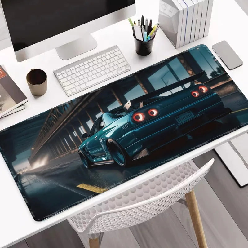 Custom JDM design natural rubber non-slip gaming mouse pad