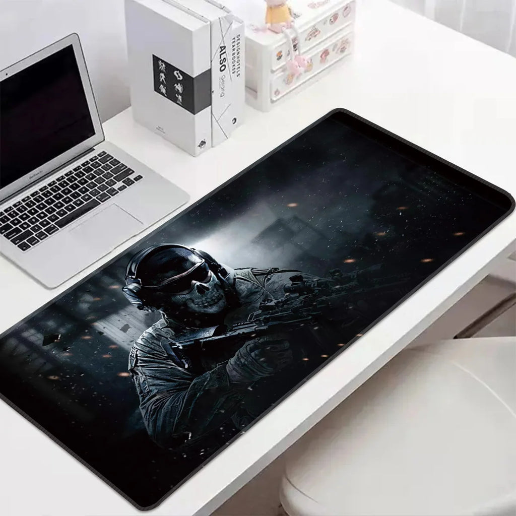 Skull soldier tactical space gaming desk mat