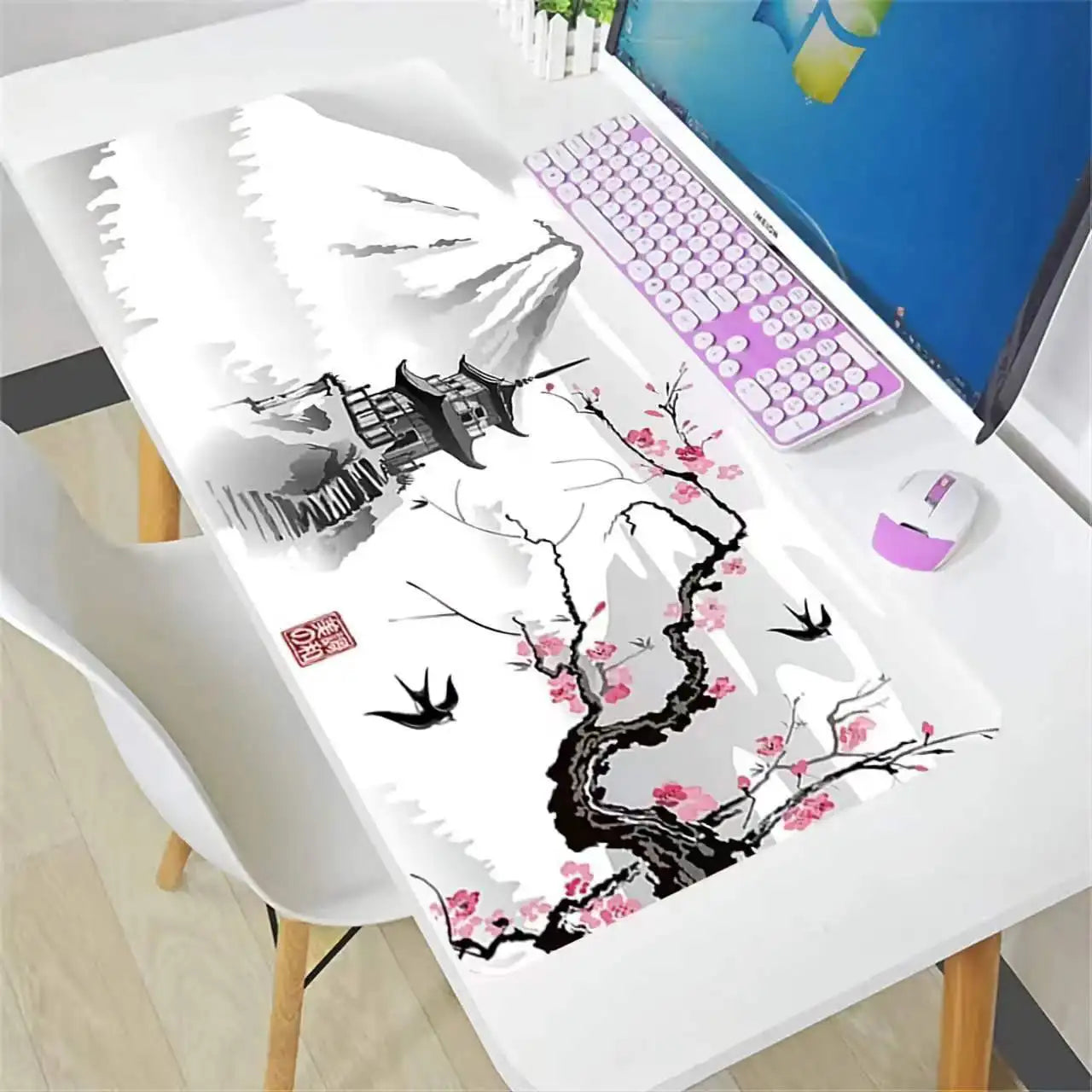 Sakura cherry blossom XXL gaming mouse pad keyboard desk mat