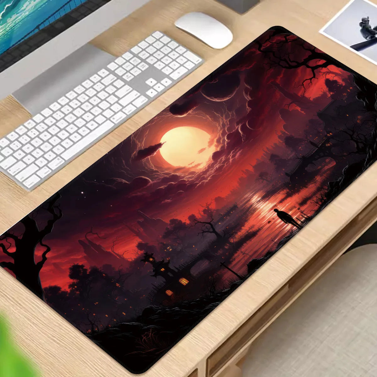 Custom sublimation XL XXL rubber gaming desk mat mouse pad