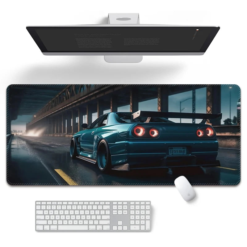 Custom JDM design natural rubber non-slip gaming mouse pad