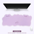 Oversized pink gaming mouse pad thick stitched edge desk mat