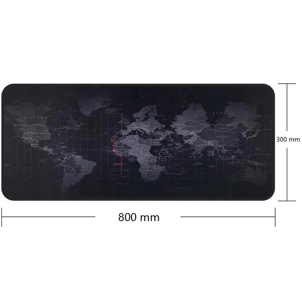 Large non-slip waterproof world map mouse pad desk mat