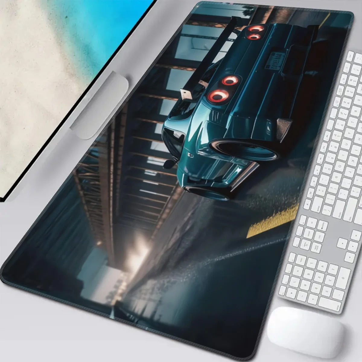 Custom JDM design natural rubber non-slip gaming mouse pad