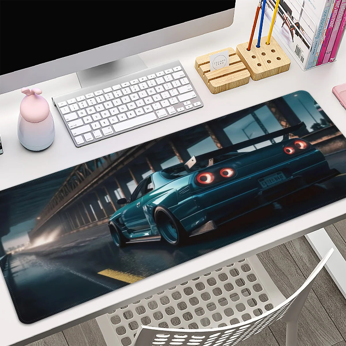 Custom JDM design natural rubber non-slip gaming mouse pad